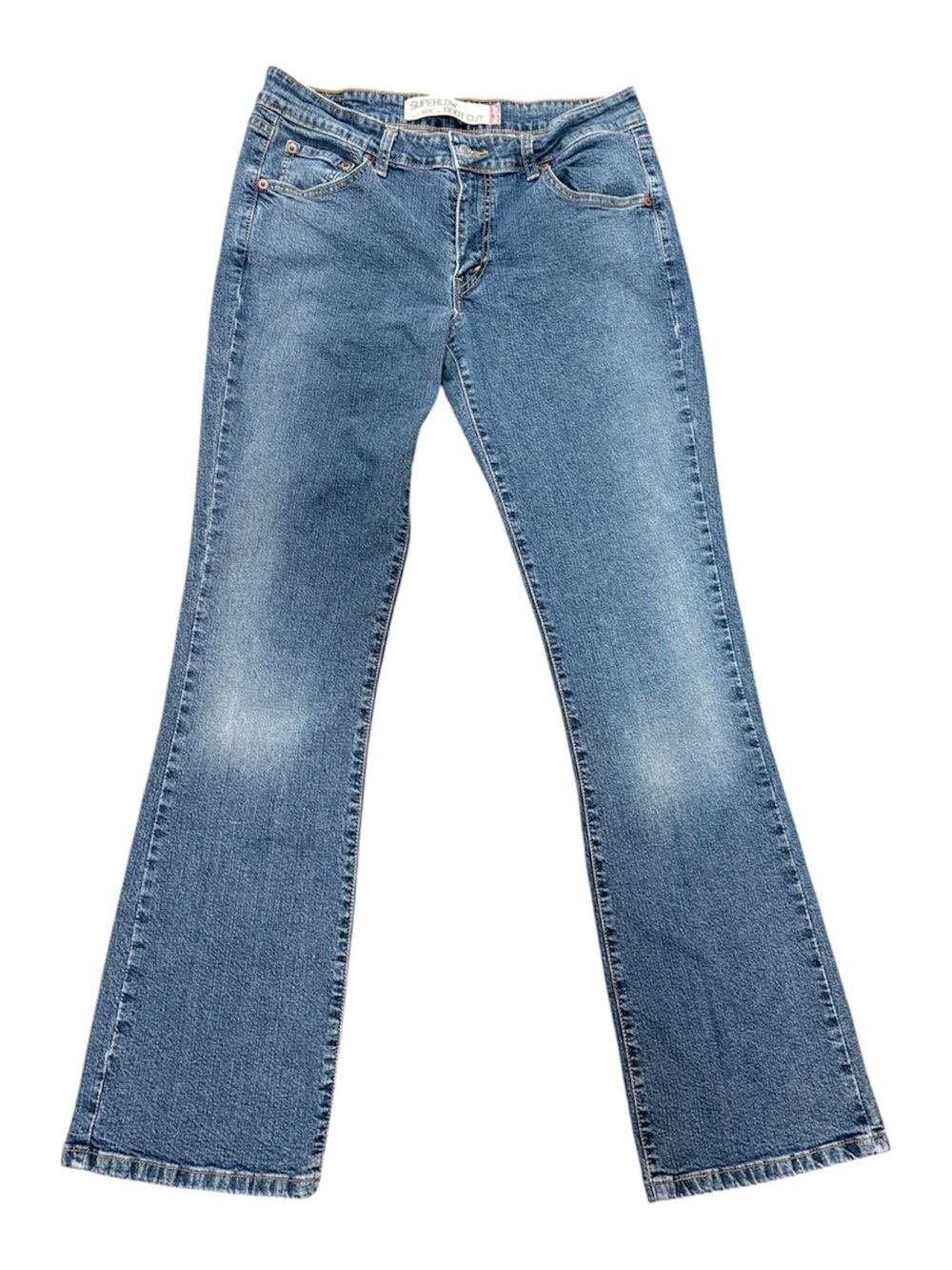 Vintage Levi's 518 Superlow Bootcut Jeans Y2K Low Rise Denim Size 9M 2004